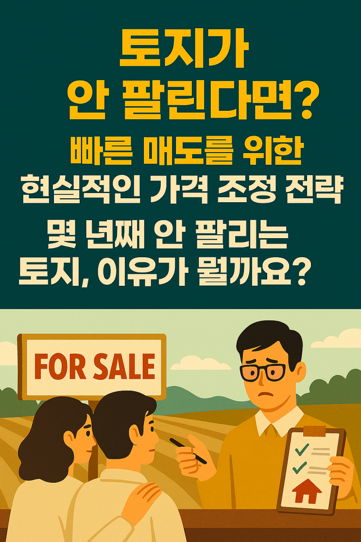  토지가 안 팔린다면? 빠른 매도를 위한 현실적인 가격 조정 전략은?