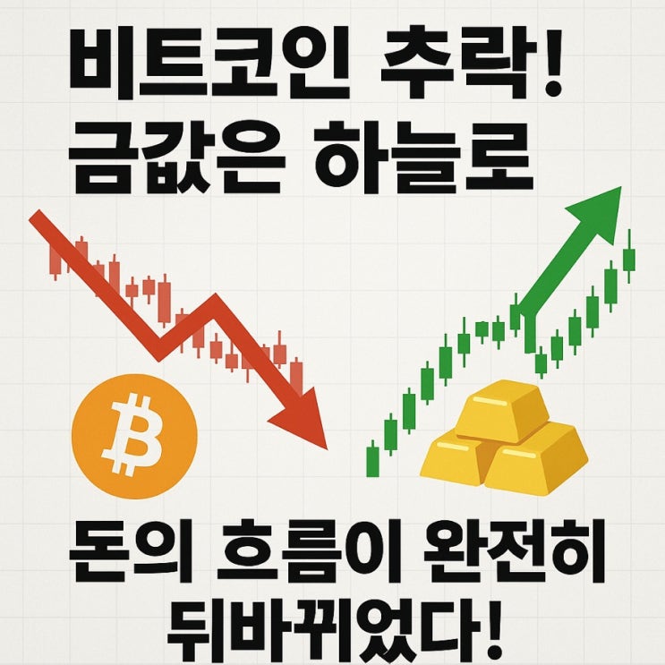  긴급속보! 비트코인 추락! 금값은 하늘로! 돈의 흐름이 완전히 뒤바뀌었다!