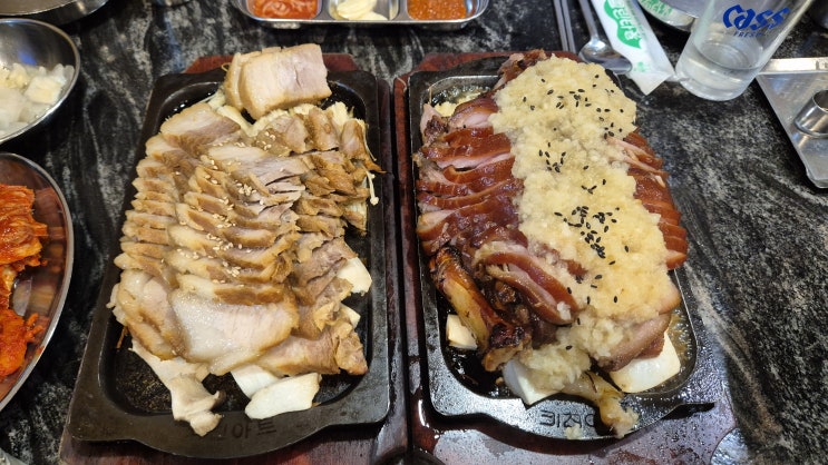  수원 광교 회식 맛집, 돌판마늘족발과 보쌈이 일품 [부마보쌈족발]
