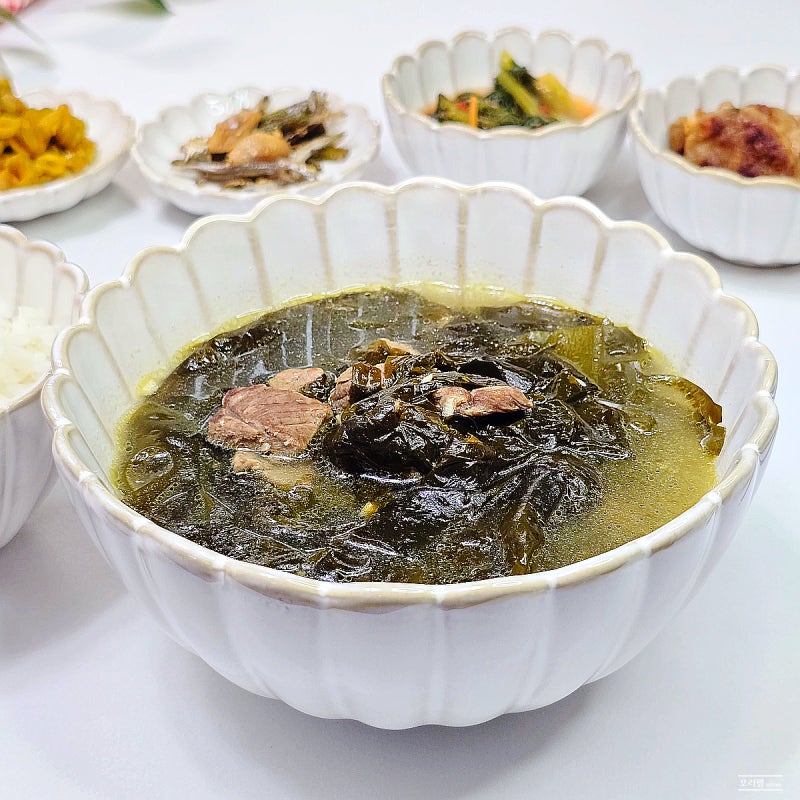 간단 미역국 레시피 소고기 미역국 4인분 끓이는법 멸치 액젓