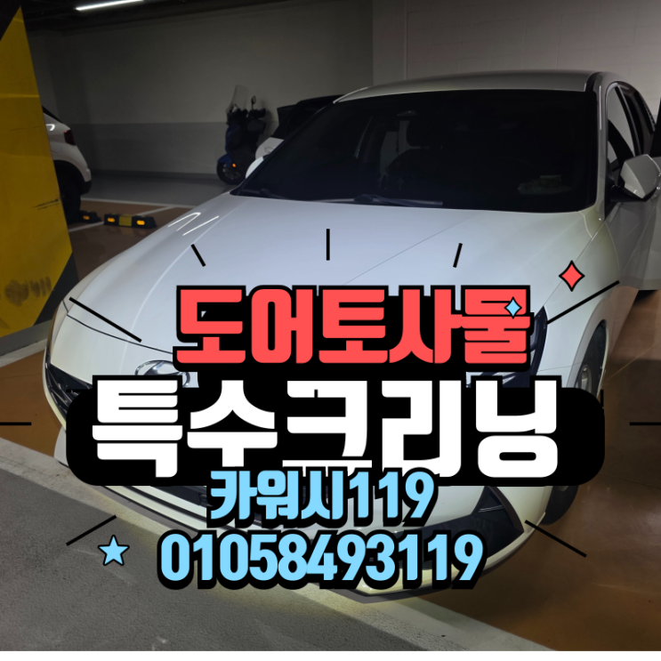  화성출장세차 자동차 도어 틈새.창문 틈 토사물 제거 전문, 탈거 특수크리닝 완벽 진행