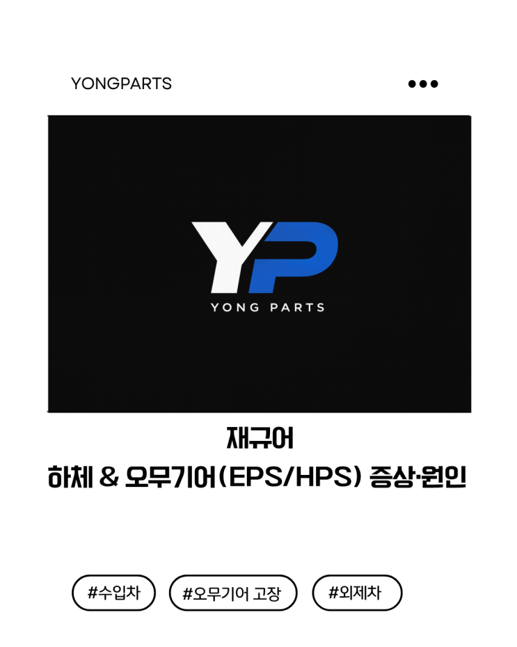  재규어 하체 & 오무기어(EPS/HPS) 증상·원인·해결