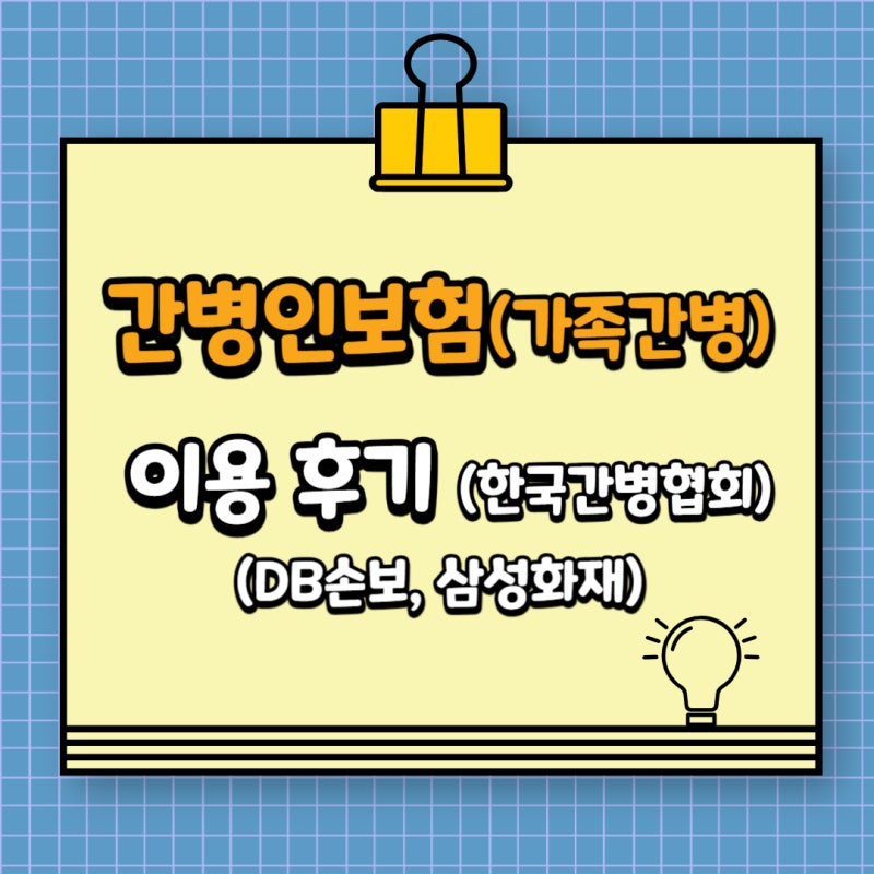 간병인 보험(가족간병) 이용 후기(DB손보,삼성화재-한국간병협회)