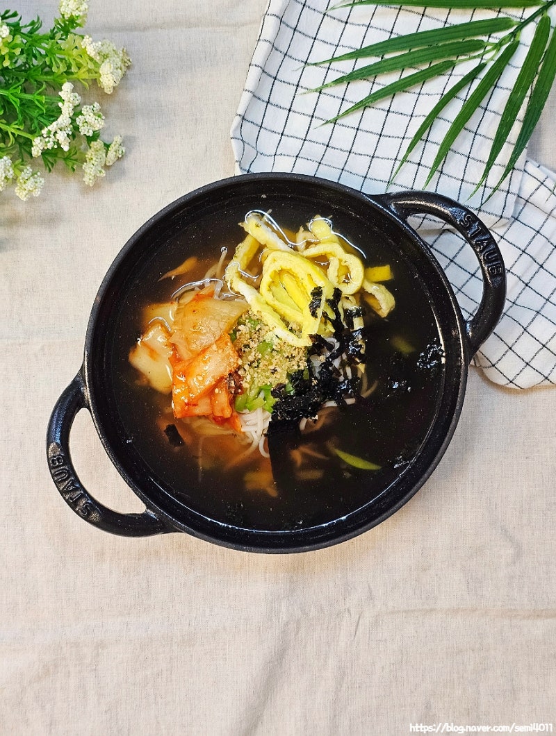 잔치국수 레시피 간단 코인육수 김치국수 온면 레시피