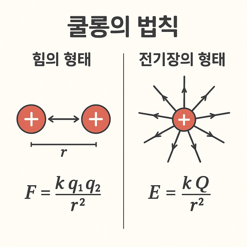 쿨롱의 법칙 두가지 : 힘과 전기장