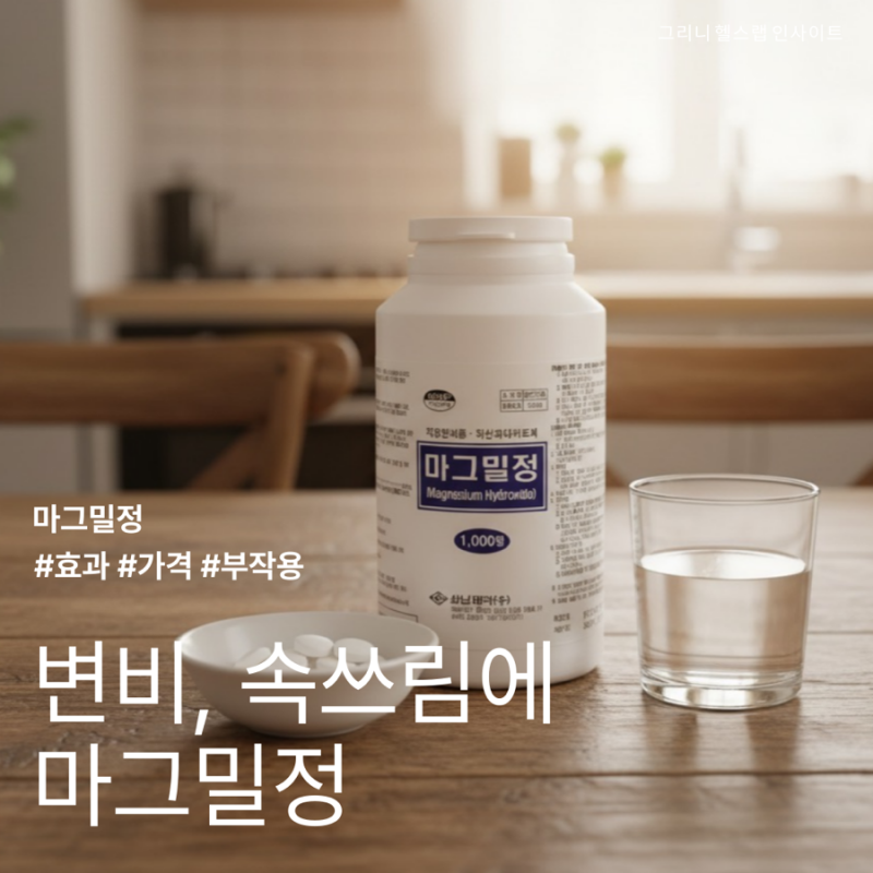 마그밀정 효과 가격 부작용 변비탈출 속쓰림 완화