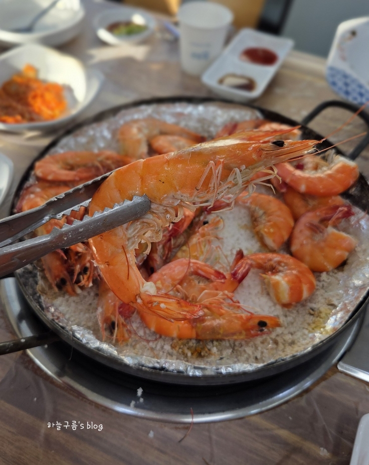 관평동대하구이 맛집 바다가에서 대하소금구이