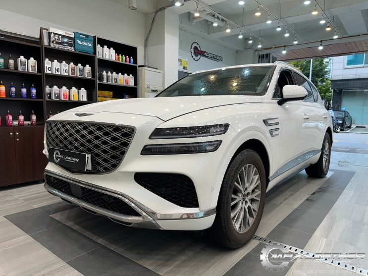  GV80 운전석 시트 & 도어트림 가죽복원알콜 손상 + 잉크 도색 실패 복원 과정 | Max leather 맥스레더