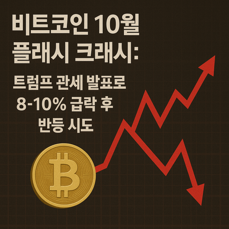 비트<b>코인</b> 10월 플래시 크래시 <b>트럼프</b> 관세 발표로 8-10% 급락... 