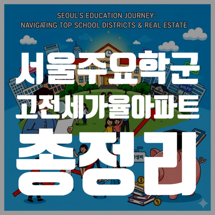  [2025년 최신] "전세 살며 학군 챙기기" - 서울 주요 학군지 전세가율 높은 아파트 총정리 (대치동, 목동, 중계동 등)