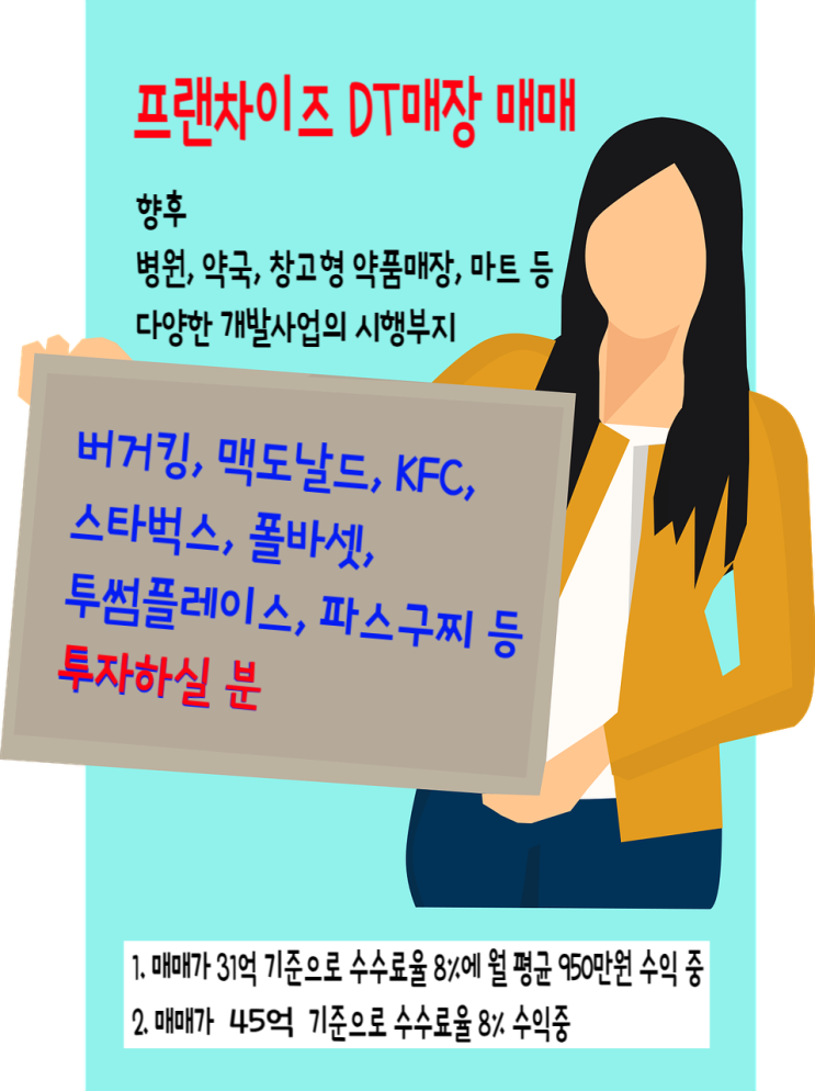  스타벅스, 버거킹, 맥도날드 등 DT매장 매매_KFC, 폴바셋, 투썸플레이스, 파스구찌 등 투자하실 분