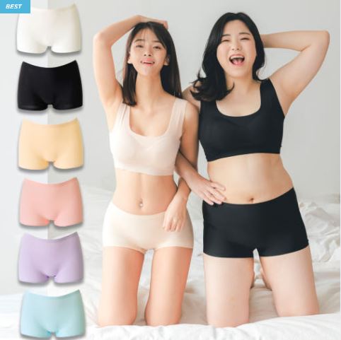  “노라인 심리스 네모 팬티 세트 | 무봉제 사각 드로즈 스판 여성 언더웨어”