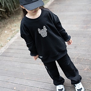 라이프워크 키즈 lifdwork kids 호피 라독 맨투맨 조거 셋업 S사이즈