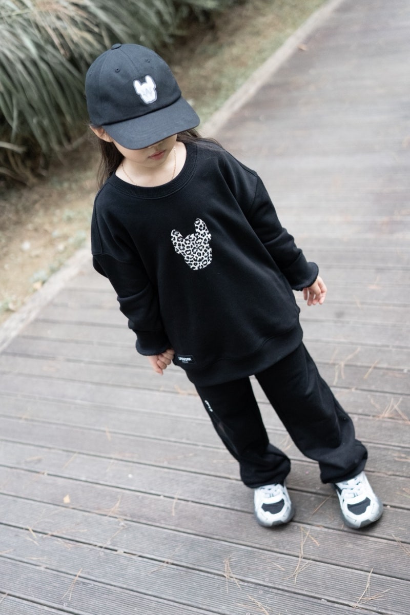 라이프워크 키즈 lifdwork kids 호피 라독 맨투맨 조거 셋업 S사이즈