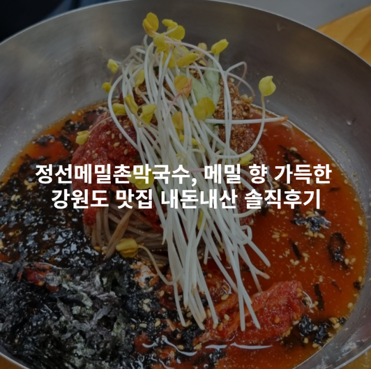  정선메밀촌막국수, 메밀 향 가득한 강원도 맛집 내돈내산 솔직후기
