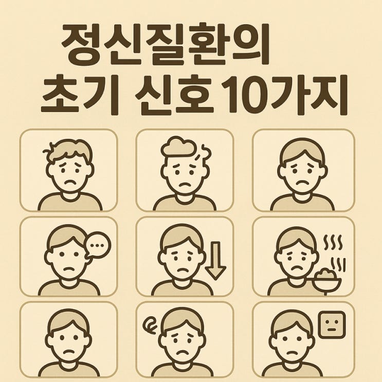  정신질환의 초기 신호 10가지  조기 발견으로 마음 건강 지키기