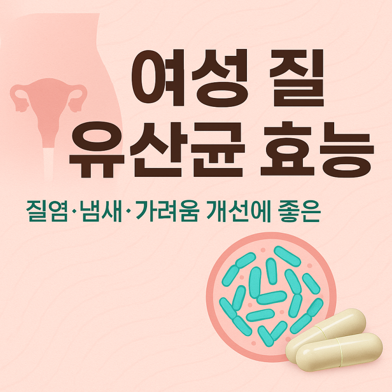 여성 질 유산균 효능 | 질염·냄새·가려움 개선에 좋은 건강한 선택