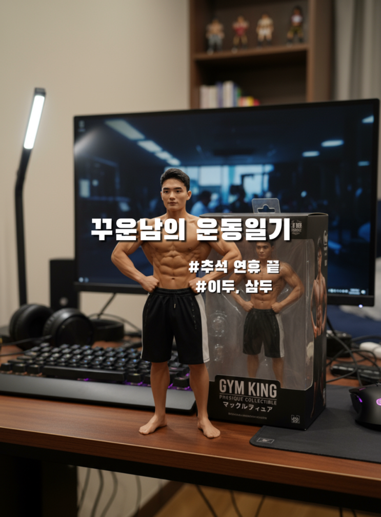  연휴 끝 메인으로 팔운동을 이두와 삼두 한시간 웨이트 운동