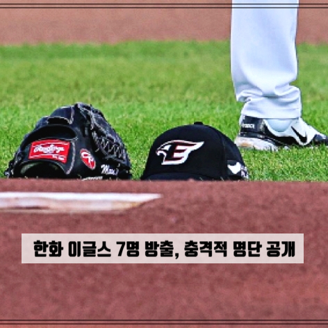  한화 이글스 7명 방출, 충격적 명단 공개