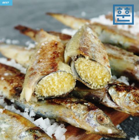  알배기 열빙어 특대 1kg (55미 내외) – 고소한 시사모, 풍성한 알과 담백한 맛”