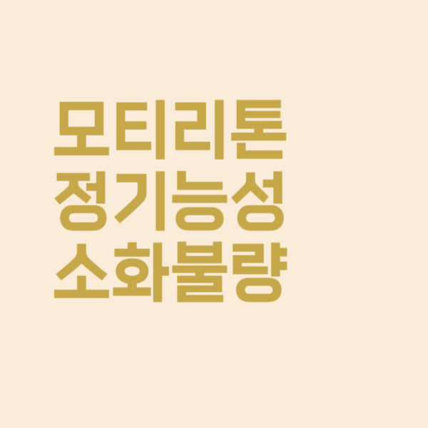  모티리톤정 기능성 소화불량 약 복용방법과 효능은 어떨지