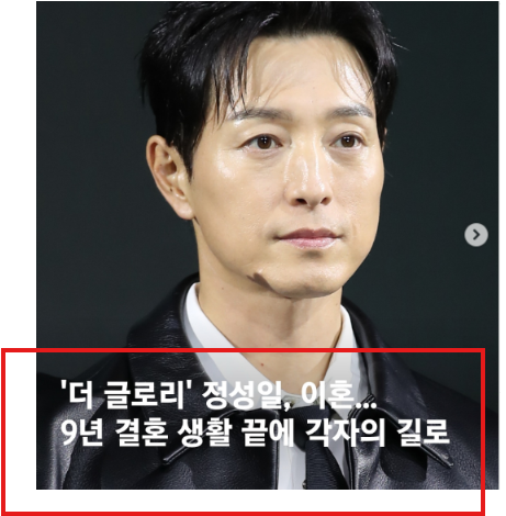 정성일, 결혼 9년 만에 이혼 "귀책사유 아닌 합의"..러브스토리도 공개했는데