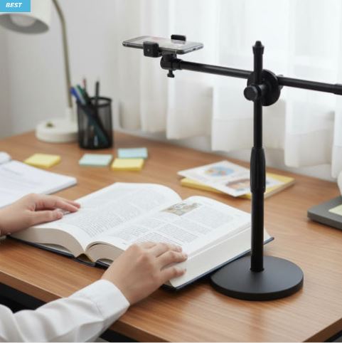  수직 촬영 거치대 | 항공샷 유튜브 고정대 / 북스캔·포인트뷰 라이브 방송용 거치대