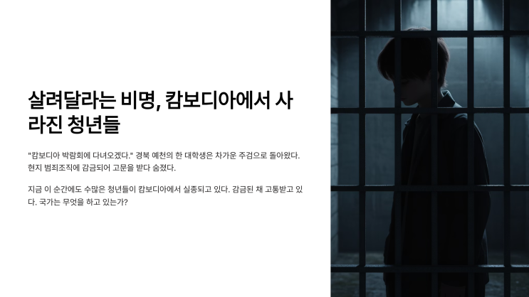 살려달라는 비명, <b>캄보디아</b>에서 사라진 청년들과 국가의 응답