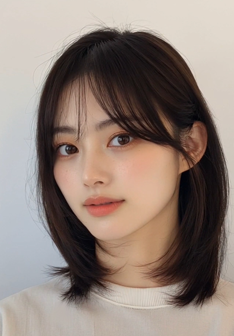 정인선 머리 중단발 레이어드컷 가벼운 스타일