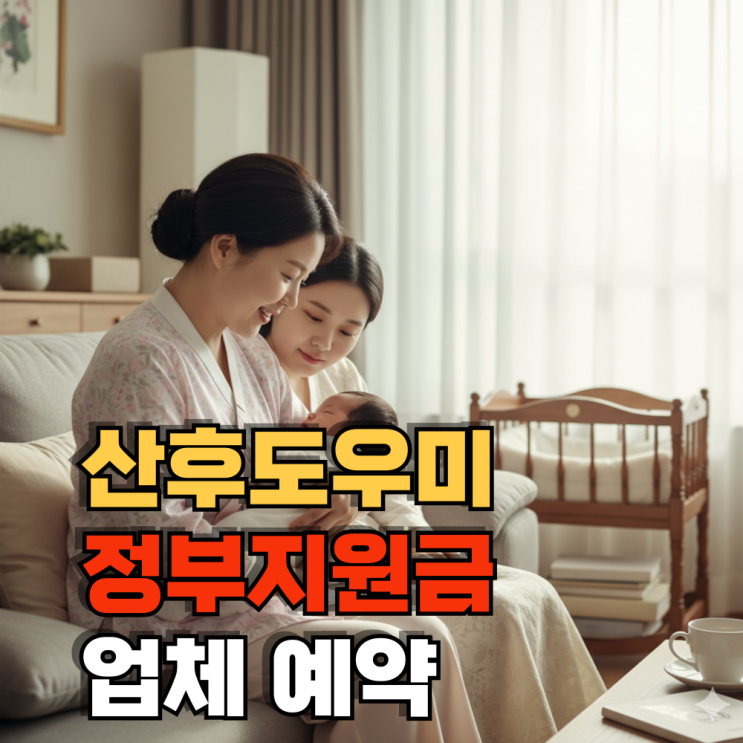 사실혼 산후도우미 정부지원금 신청방법 및 업체 예약