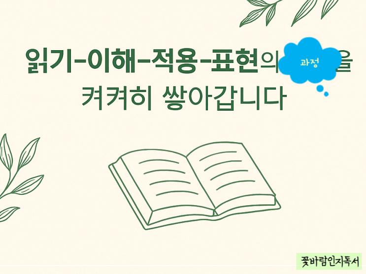  수원 천천동 국어전문학원 꽃바람인지독서 수행평가 글쓰기 내신국어 단계