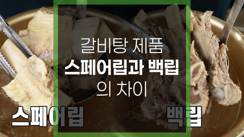 갈비탕 부위 완전정리! 스페어립과 빽립의 차이