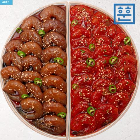  훈훈 깐새우장 300g – 간장·양념 새우장으로 밥도둑 인기반찬