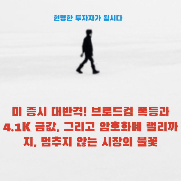 브로드컴 폭등과 4.1K 금값, 그리고 <b>암호화폐 랠리</b>까지, 멈추지... 