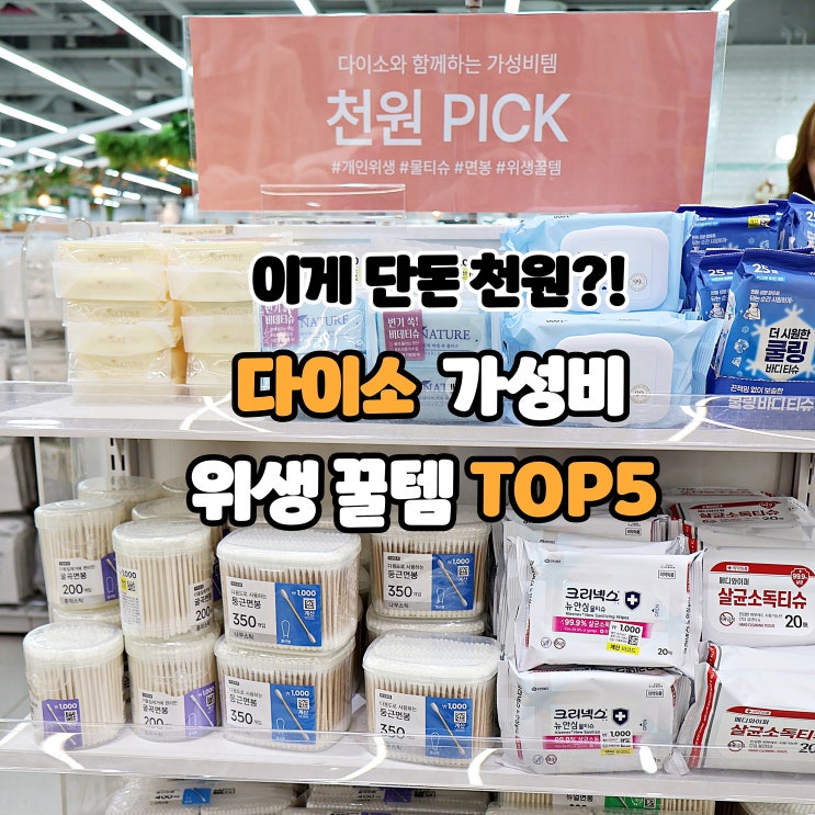  이게 단돈 천원?다이소 가성비 위생 꿀템 TOP5