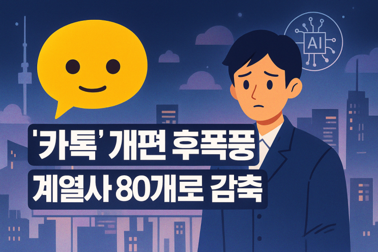  ‘카톡 개편 후폭풍’ 카카오, 주주 대상 서한 발송…“계열사 80개로 줄인다”