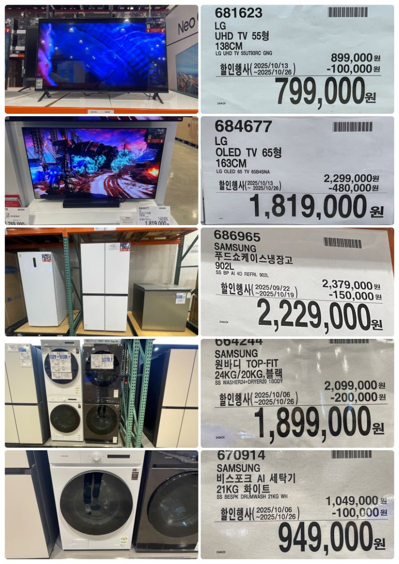 코스트코 할인정보[10월14일 화] 샴푸 토닝크림 스팸 참치 섬유유연제 세탁세제 콜라 이불 쿠션 구스다운자켓 냉장고 김치냉장고 여행가방  간식 고추장 소스 그래놀라 떡볶이 피자 : 네이버 블로그