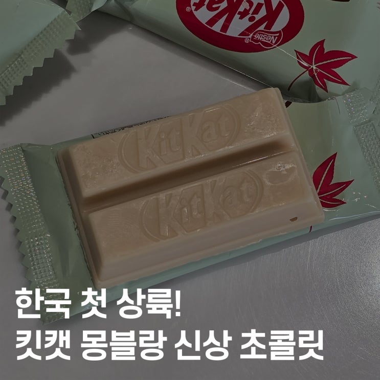  한국 첫 출시! 킷캣 몽블랑 초콜릿 후기  달콤한 가을 한정판