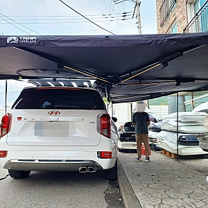 팰리세이드 날씨가 추워지면 트랩오버랜드 270도 어닝+룸텐트 조합으로