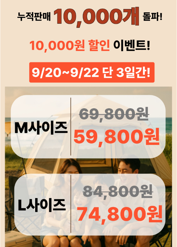  띵포유 5면개방 원터치텐트 그늘막 3-4인용 사용 후기: 설치 쉬운 텐트, 5면 개방형 장점 완벽 분석!