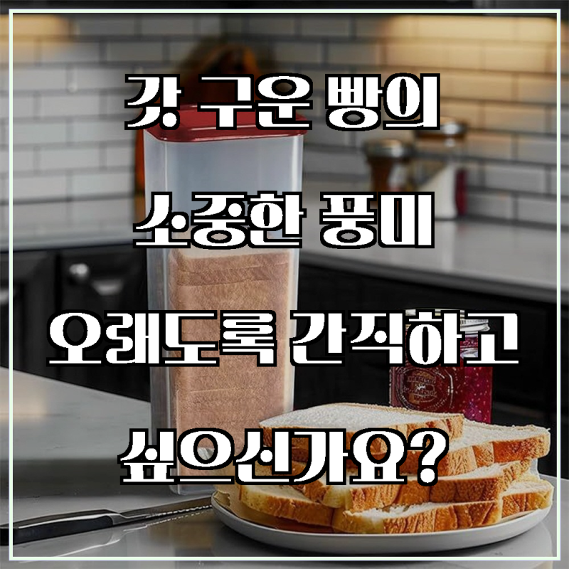 눅눅함 없이 갓 구운 듯, 식빵 보관용기 빵 보관통 클래식 밀폐용기