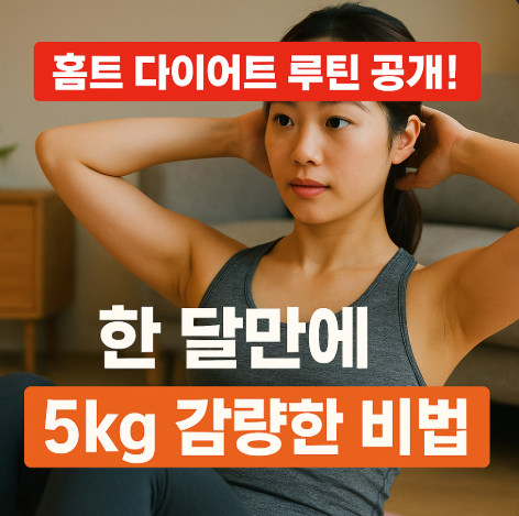  홈트 다이어트 루틴 공개! 한 달 만에 5kg 감량한 비법