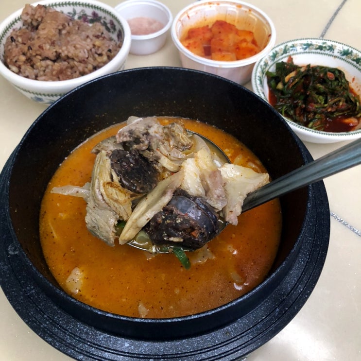  동춘사골순대국 포장 후기 논현직영점 호구포 맛집