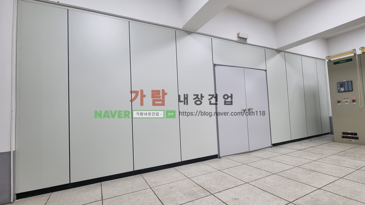  부산칸막이 가벽공사 경량철골 스터드 칸막이 + SGP판넬 "A" 타입 혼합시공 현장(3개소) 추천업체 가람내장건업