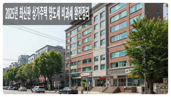 2025년 최신판 상가주택 양도세 비과세 완전정리 – 주택수 계산까지 한눈에!
