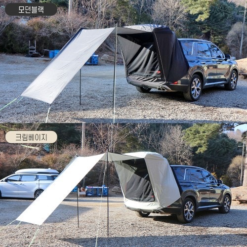 브리즈문 차박텐트 도킹텐트 꼬리 차량용 텐트 카 쉘터 카크닉 크림베이지S 추천! 가성비·인....
