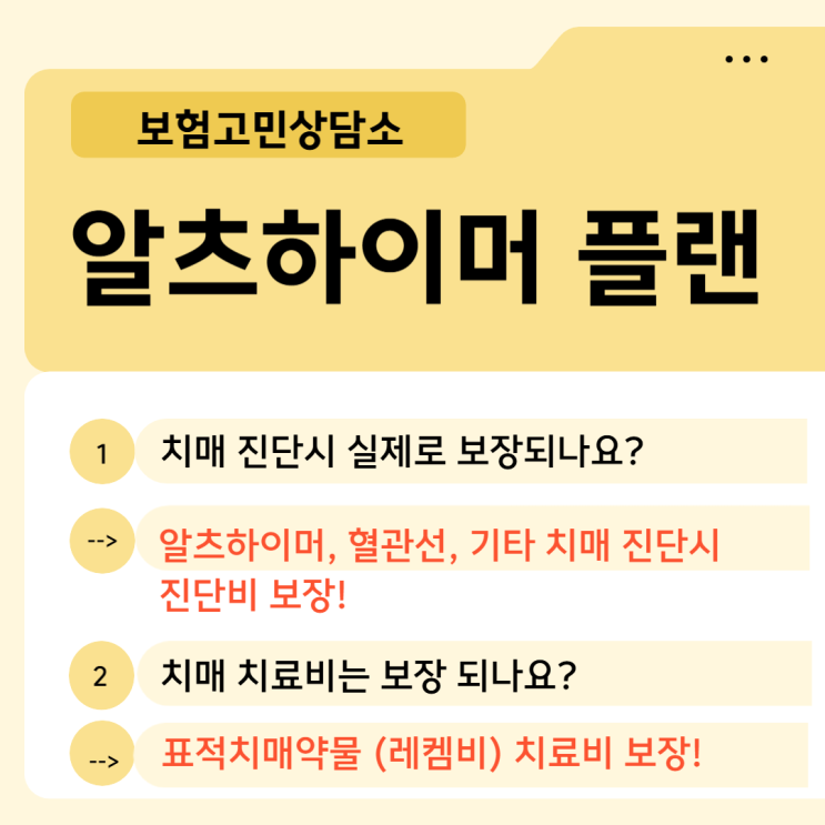  치매, 이젠 '치료'까지 보장! 레켐비 치료비 + 알츠하이머 진단비!  완벽 대비!