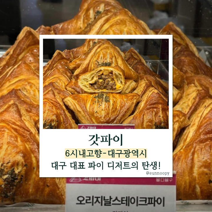  6시내고향 대구 갓파이, 찜갈비 미트파이로 만든 대구의 새로운 디저트! 택배 주문 가능