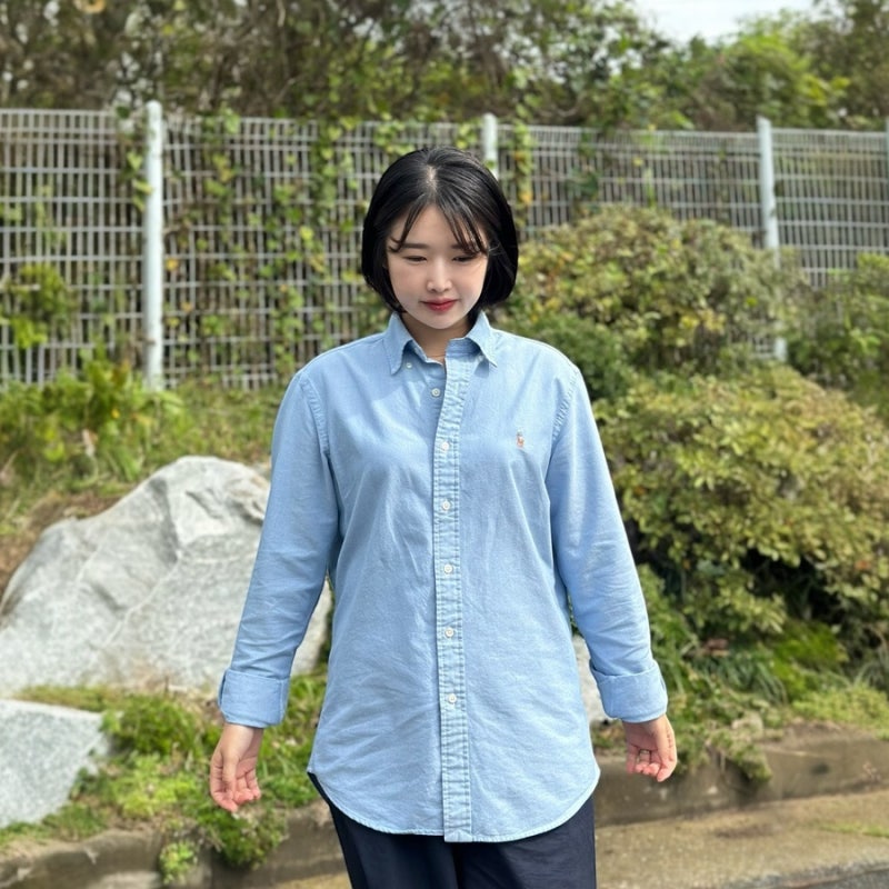 폴로랄프로렌 옥스포드 셔츠 남자 M 사이즈 여성 착용 후기