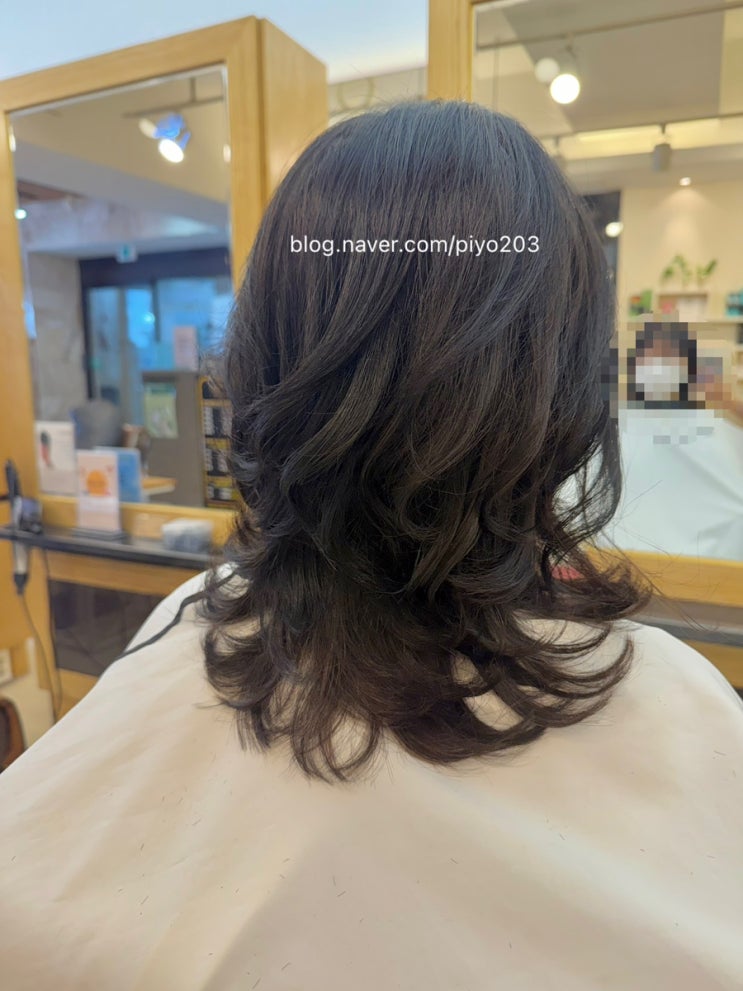   의정부역 120% 미용실 미디엄 레이어드 C컬펌 오선 부원장의 자연스러운 볼륨으로 얼굴이 작아 보이게 